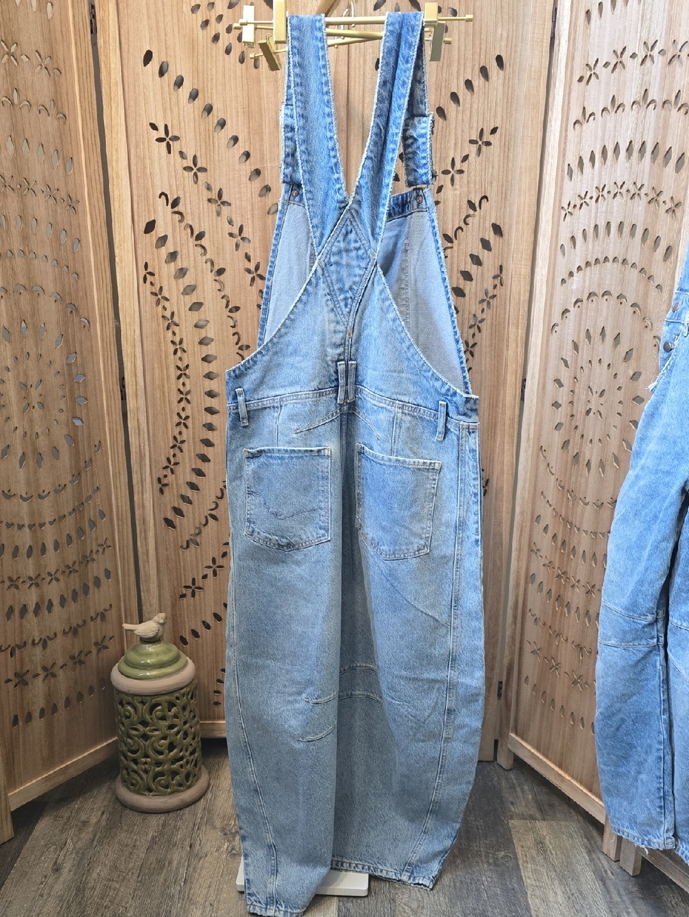 Free People Light Blue Distressed Denim Overalls - Picture 8 of 8